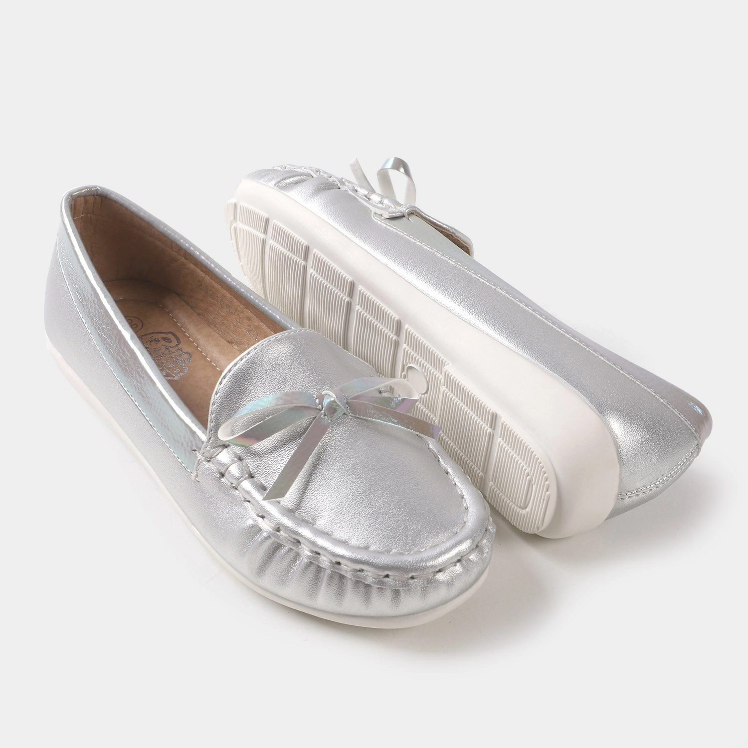 Girls Loafers 202109-3 - SILVER Christy Loafers