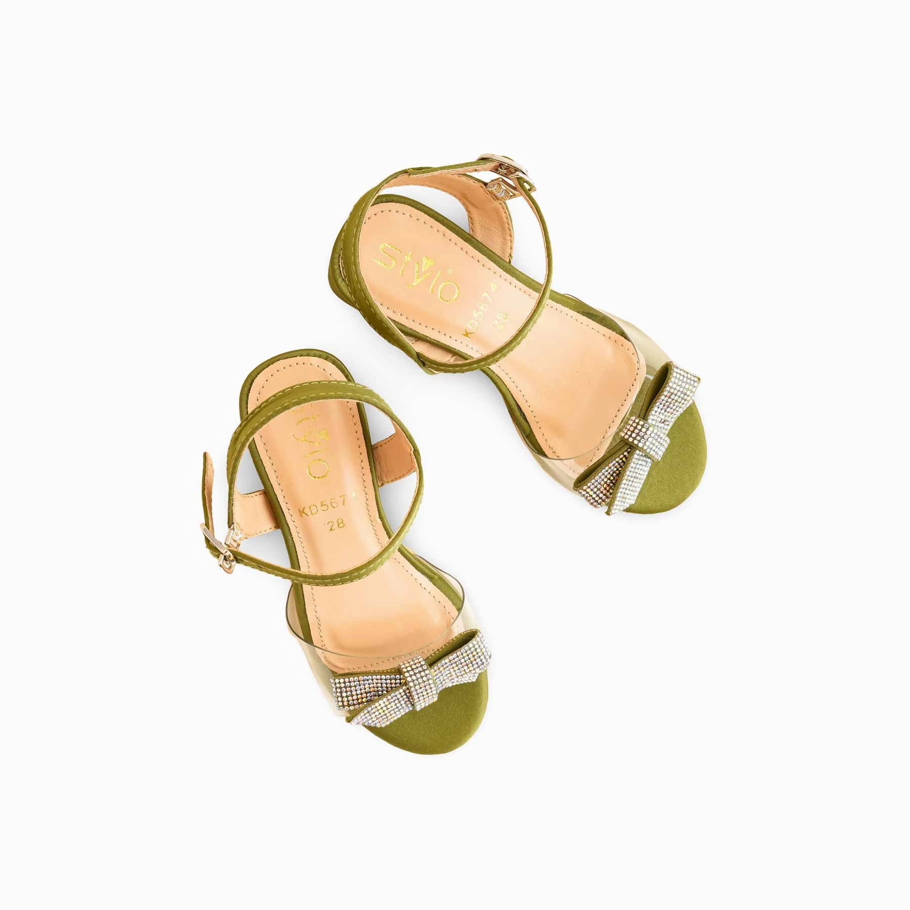 Girls Olive Fancy Sandal KD5674 Foamies Slippers