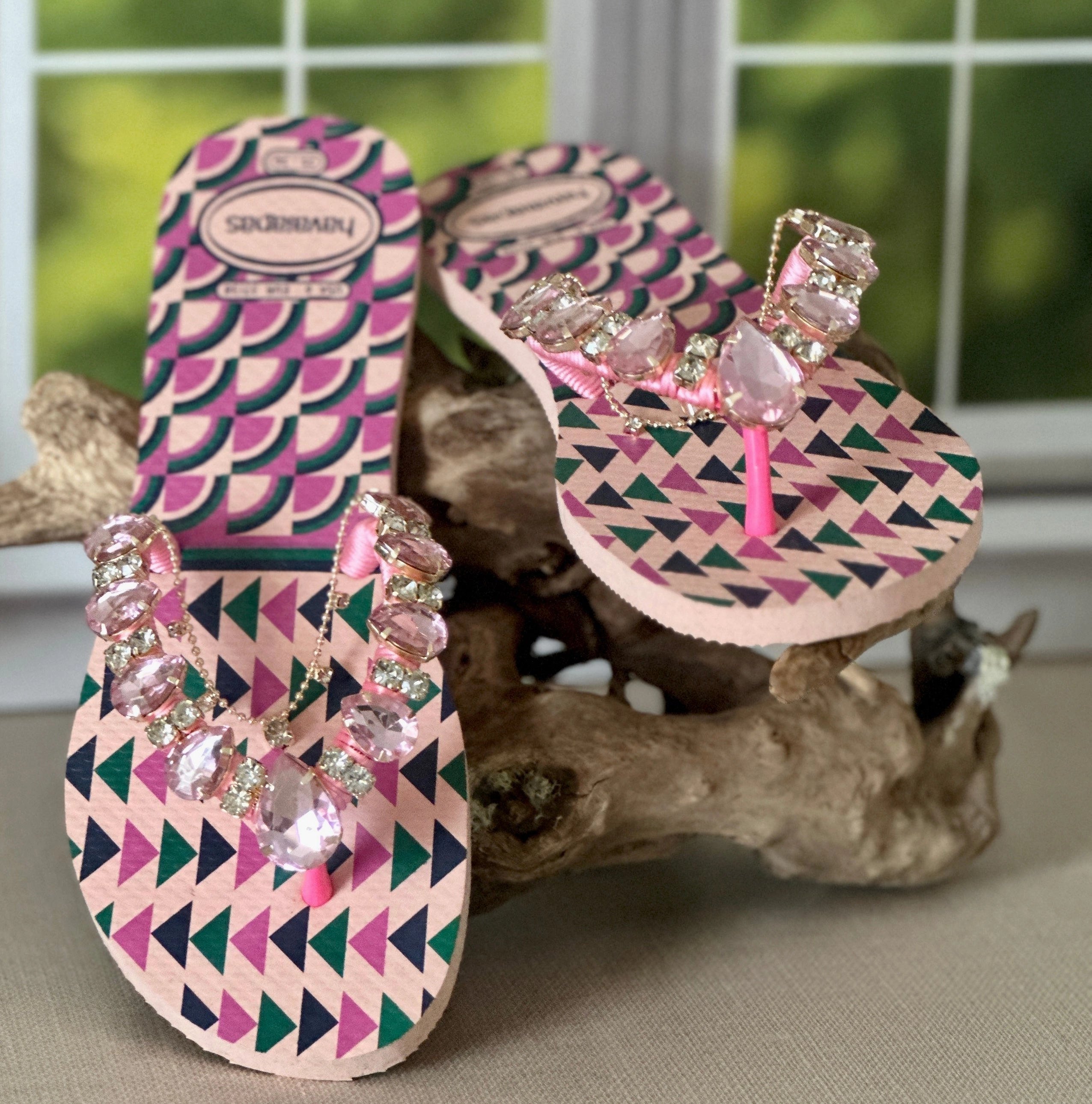Diy Flip Flops With Ribbon Pink Crystal Flip Flop Elegant Summer Sandal Soft Rhinestone Shoe to Feel Feminine Delicate Beautiful Lightweight Beachwear Look