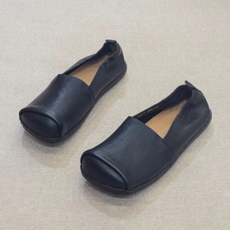 Soft Leather Square Toe Slip-on Casual Shoes P 6000 Casual Shoes