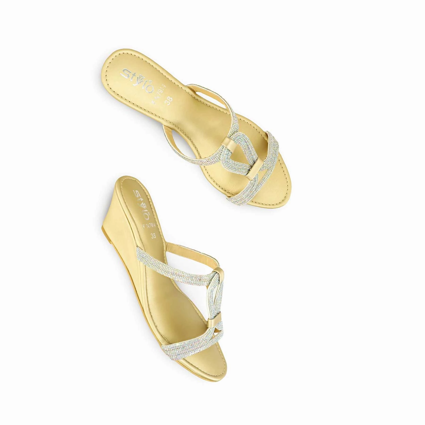 Golden Fancy Slipper FN7914 Slippers With Hard Soles