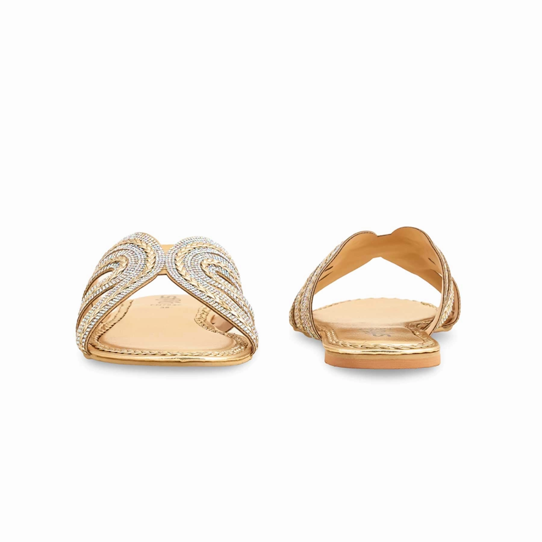 Photo Slippers Golden Fancy Slipper For Ladies FN7937