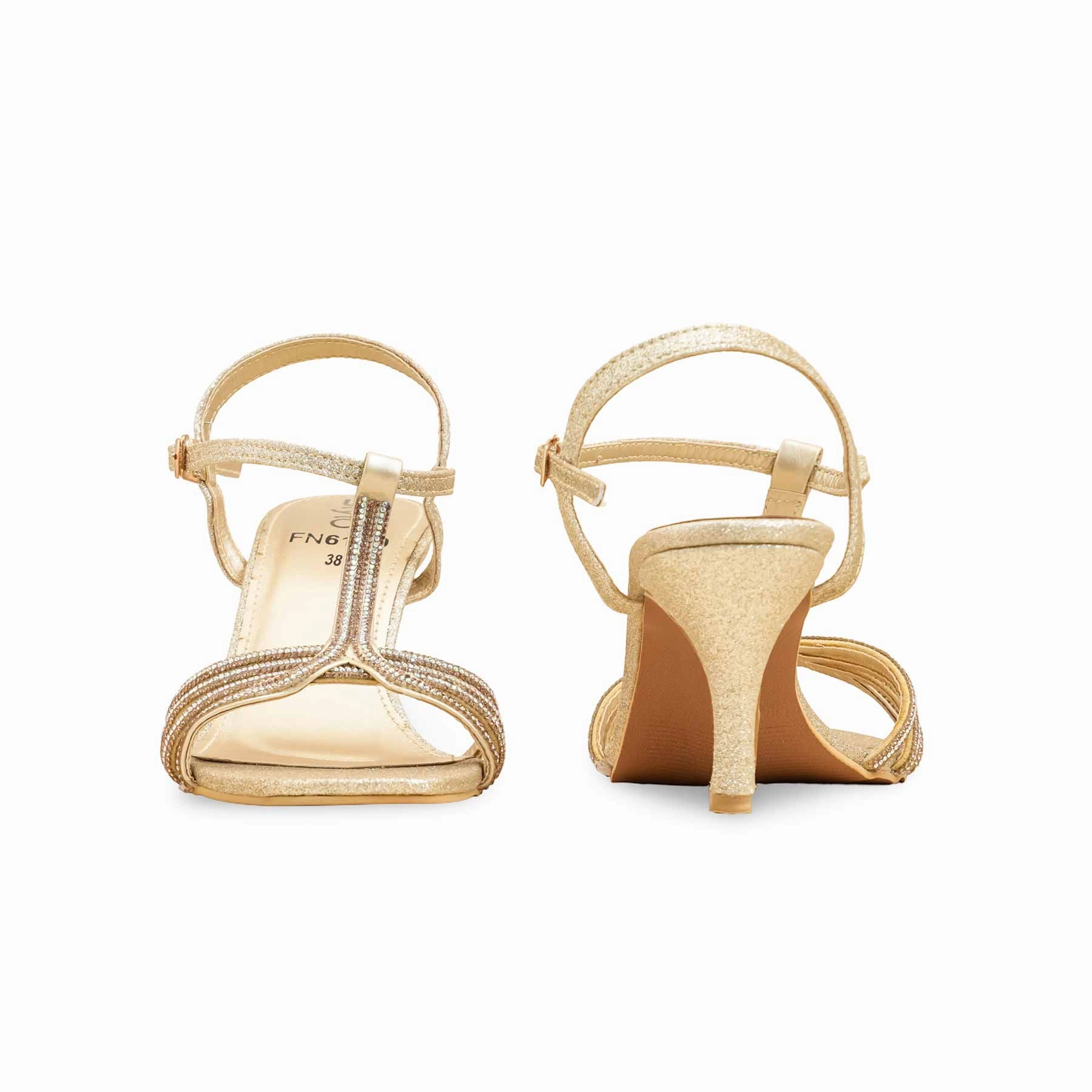 Sole Of Sandals Golden Fancy Women Sandal FN6179