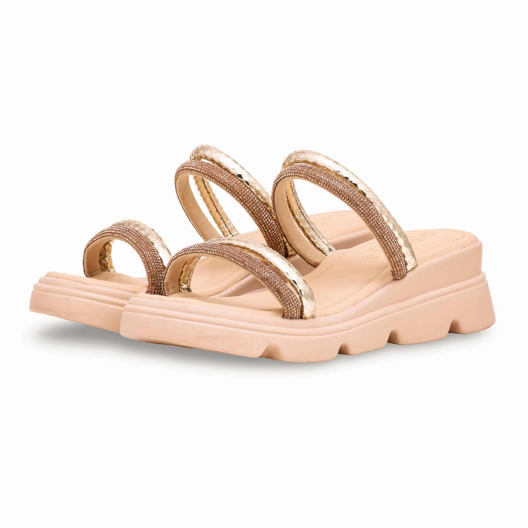 Golden Formal Slipper PU0258 Slippers Girls