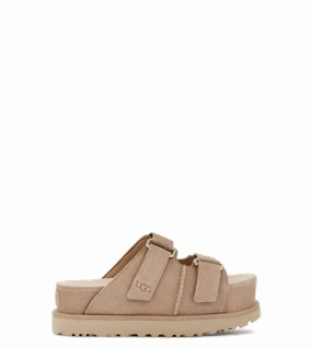 Flat Shoes With Spikes Goldenstar Hi Slide Sand (Women) FINAL SALE