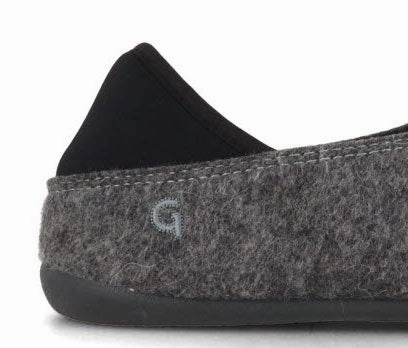 Godfather Slippers Gottstein Women Men Wool 'Slip-On', grey charcoal