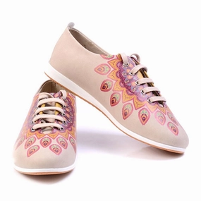 Types Of Flats Shoes Pink Pattern Ballerinas Shoes SLV184