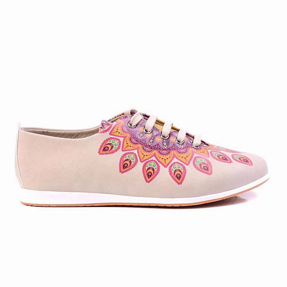 Pink Pattern Ballerinas Shoes SLV184 Working Out In Flat Shoes