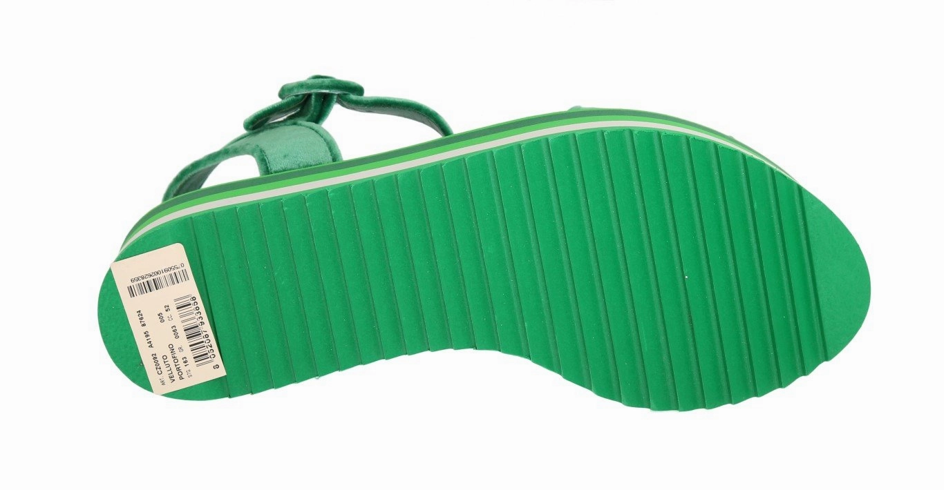 Green Velvet Platform Sandals Wedges Sandals On Sale