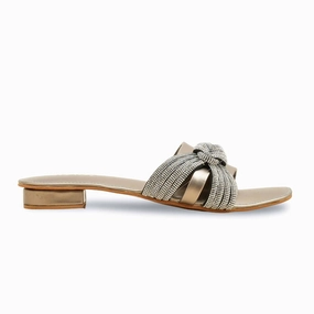 Grey Fancy Slipper FN8011 Wedding Ballerina Slippers