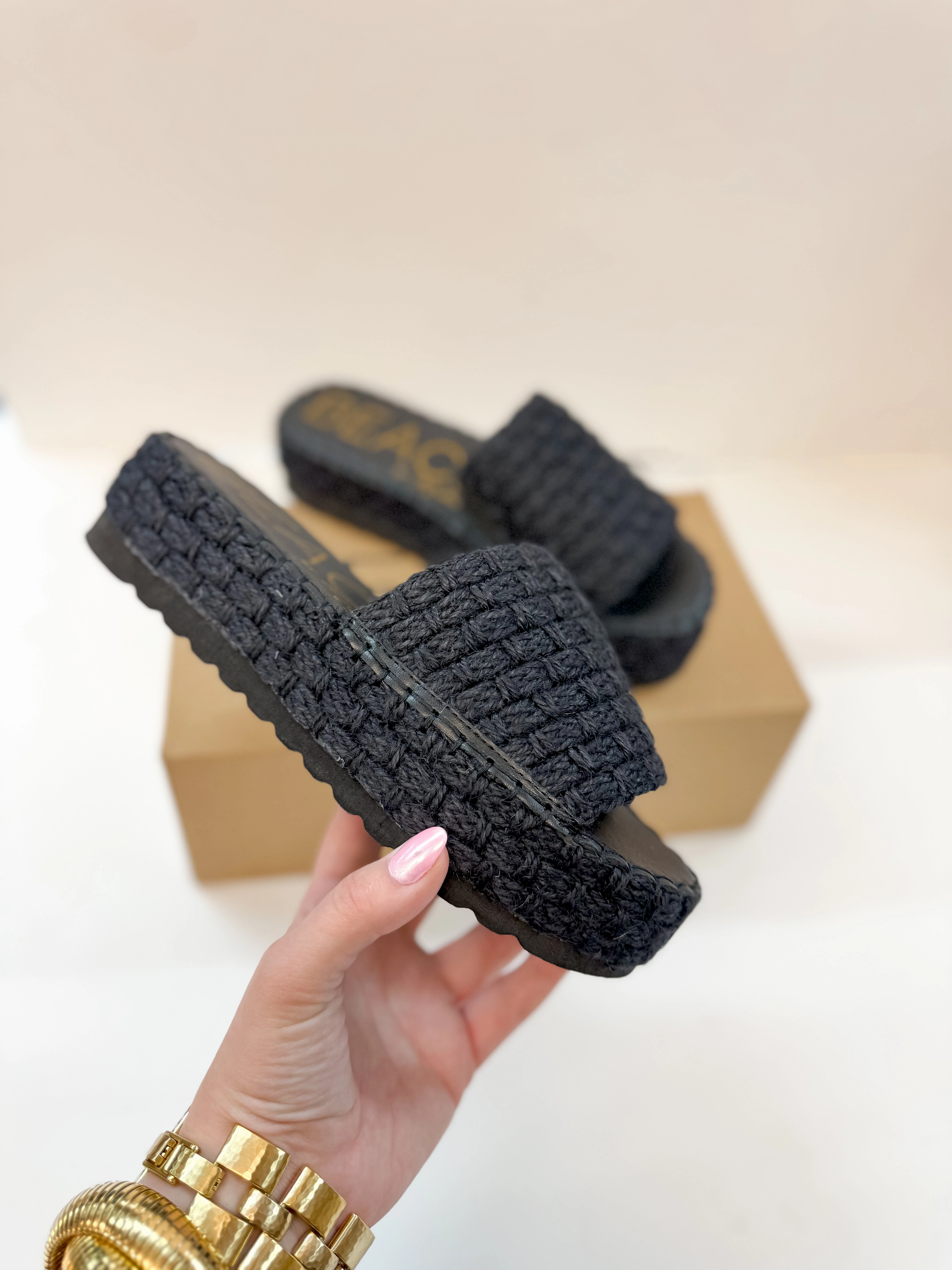 Matisse | Del Mar Platform Sandal in Ebony Black Flip Flops Women