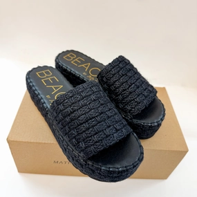 Flip Flops In The Sand Matisse | Del Mar Platform Sandal in Ebony Black