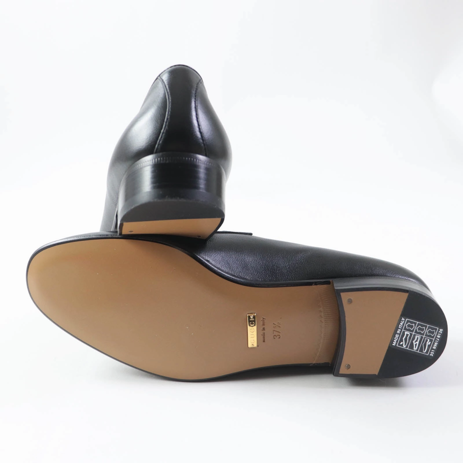 Gucci Horsebit Interlocking G Loafers Black 37.5 Penny In Loafers