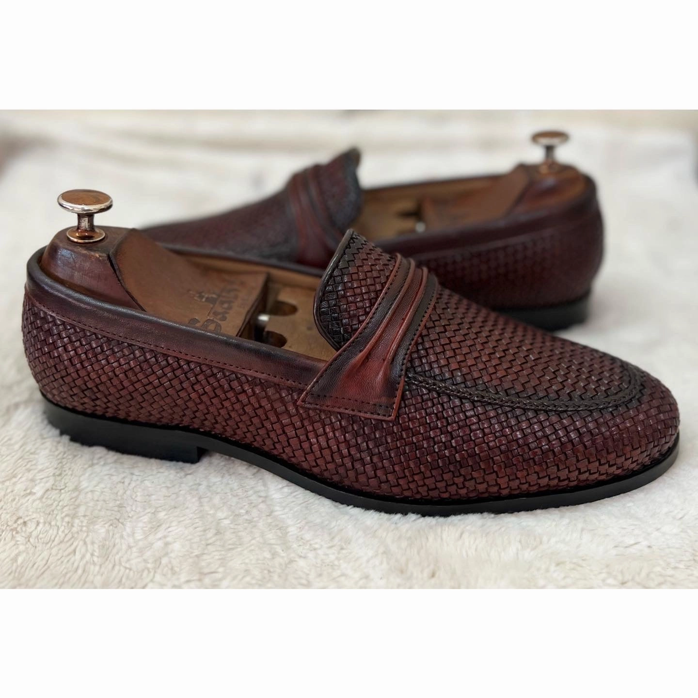 Handwoven Loafers - Brown Loafers Shoes