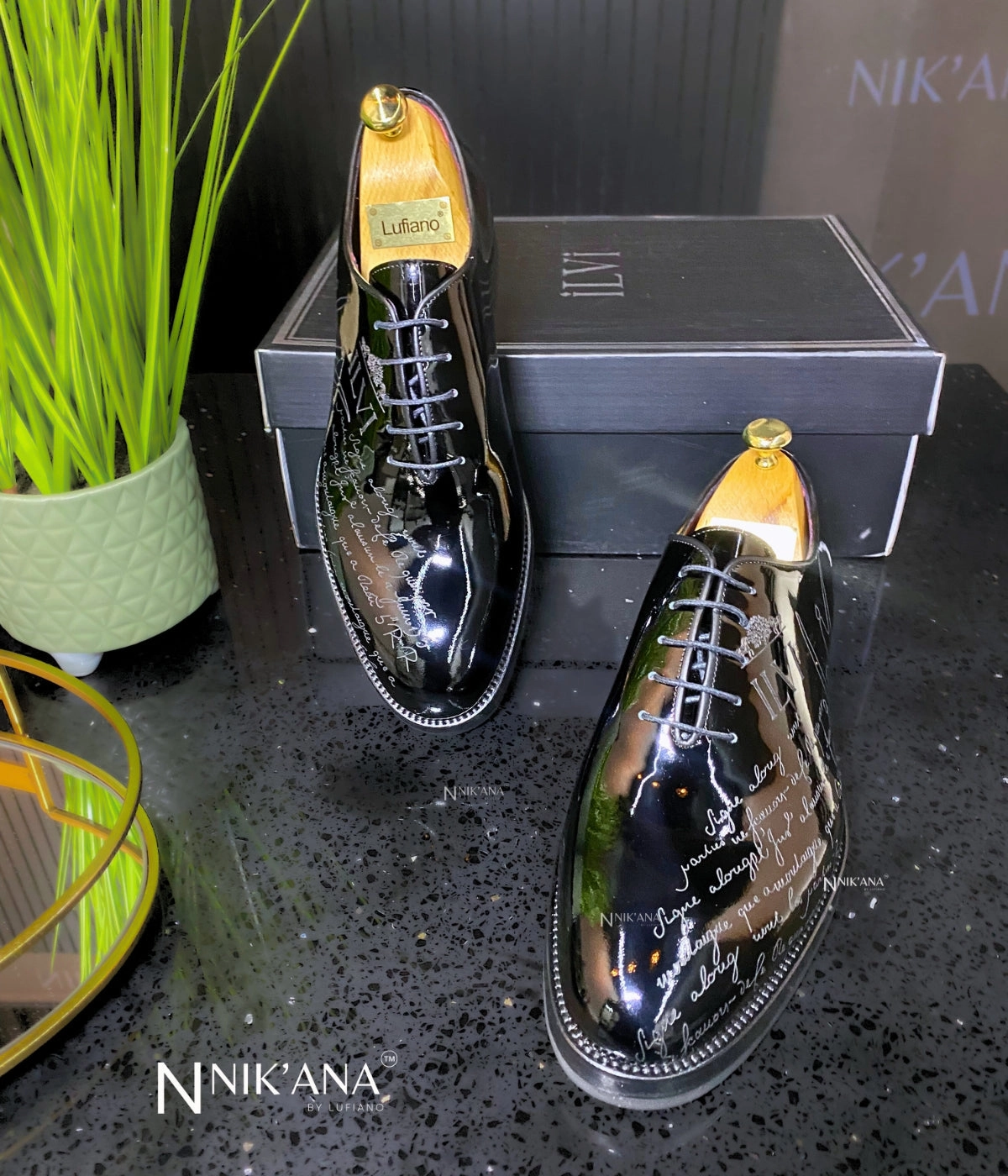 Flate Shoes iLVi020-Lace up: Black