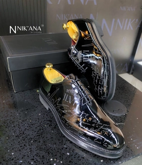 iLVi020-Lace up: Black Flat Shoes Gym