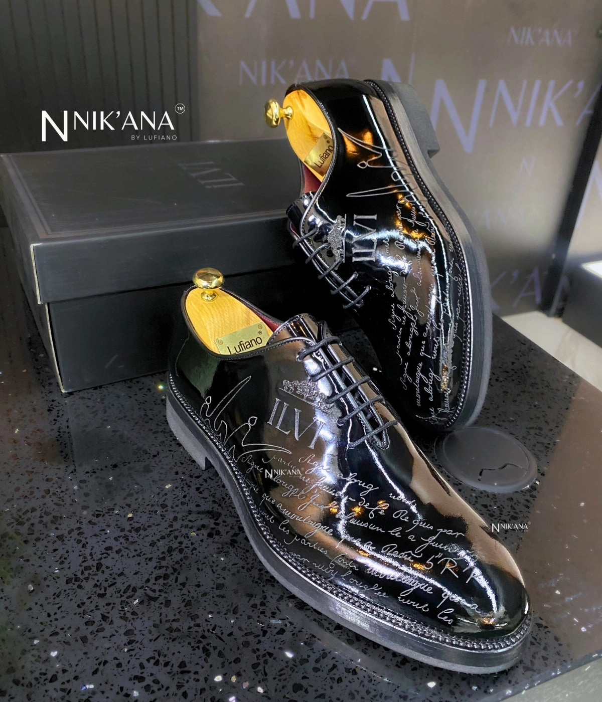 Flat Track Shoe iLVi020-Lace up: Black