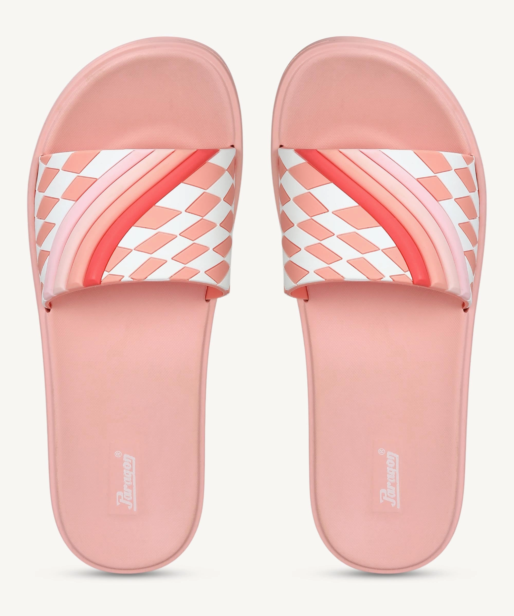 Paragon Women's Peach Sliders with Cushioned Sole for Everyday Use Punk Rock Flip Flops