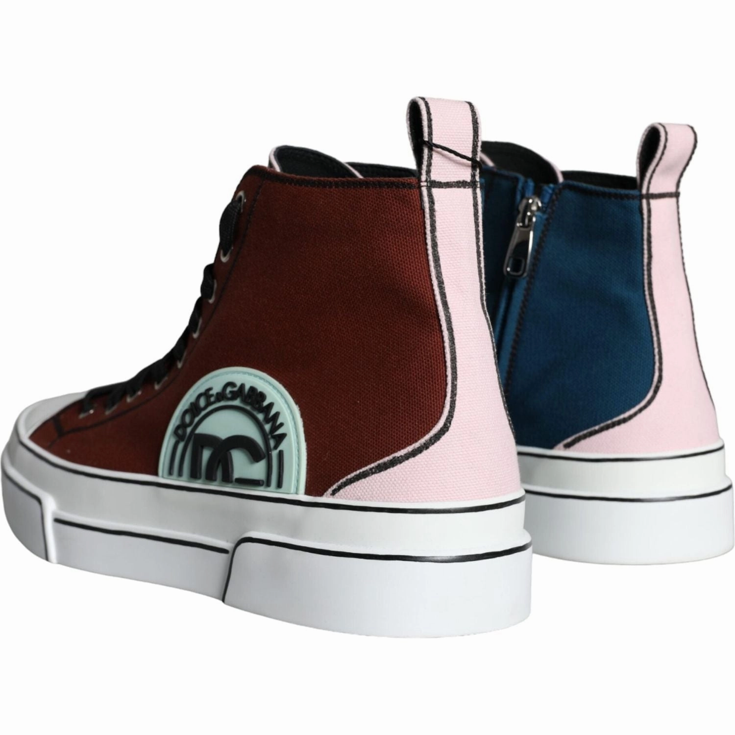 Hard Toe Sneakers Dolce & Gabbana Multicolor Patchwork High Top Sneaker Shoes
