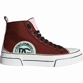 Slip On Athletic Sneakers Dolce & Gabbana Multicolor Patchwork High Top Sneaker Shoes