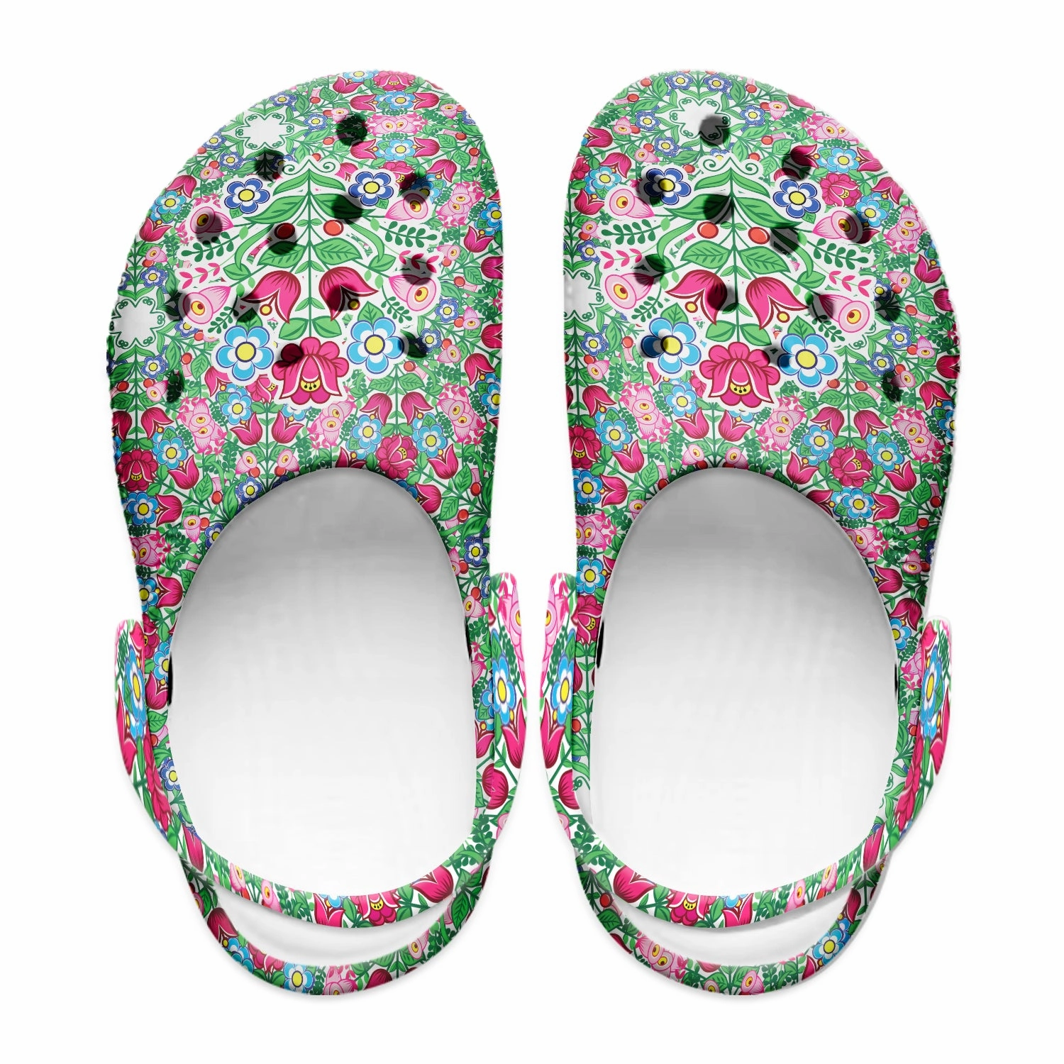 Native Pattern Clog Shoes For Adult and Kid 89129 New Leather Wedge Sandals