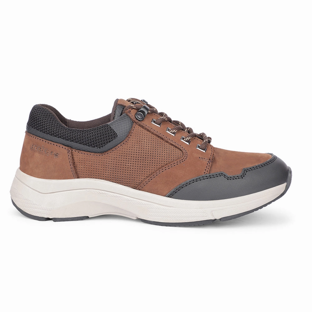 Casual Active Shoes Healers Casual Brown Lacing Shoes For Men A576-05 By Liberty