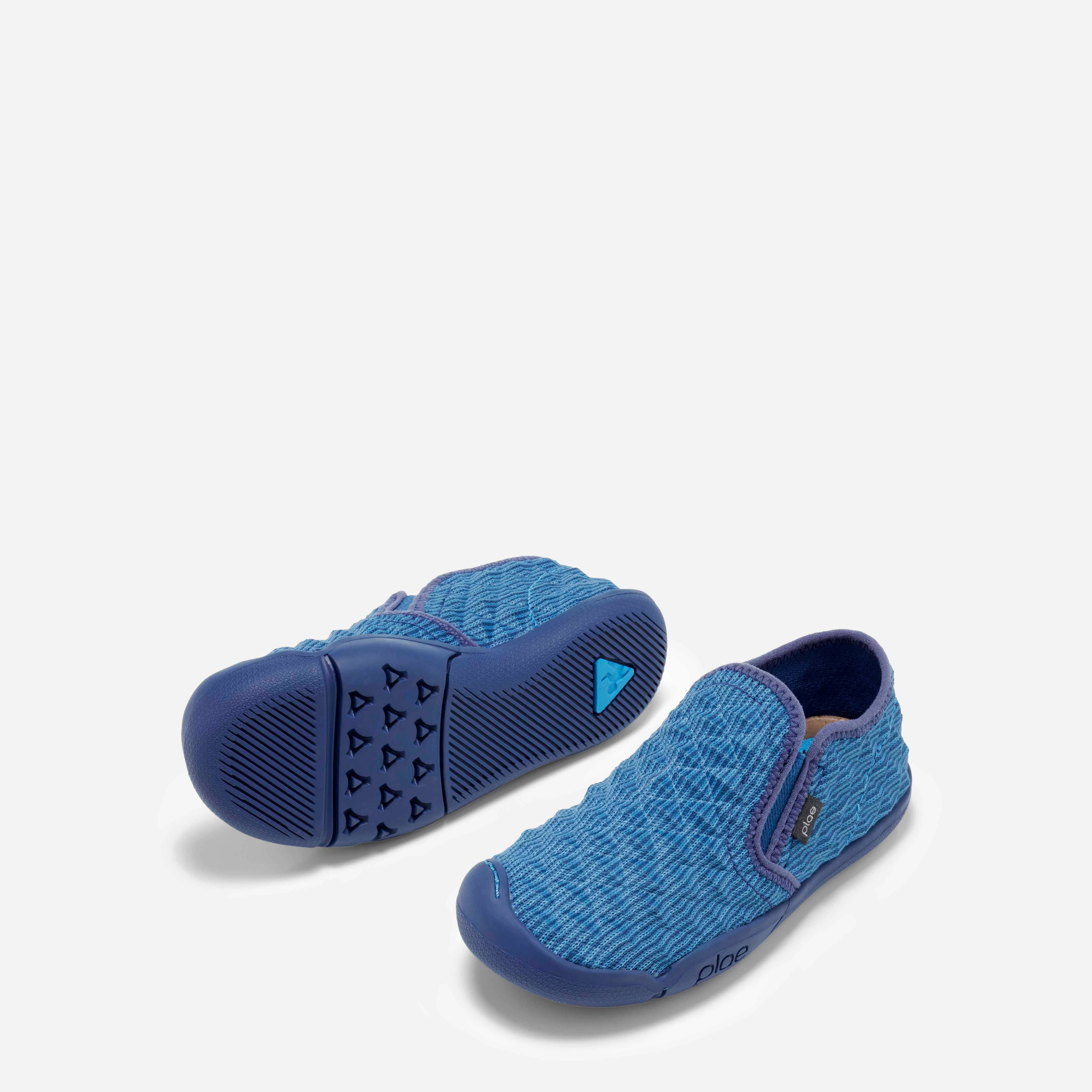 migi - spinner blue 3D prism Flat Wide Width Wedding Shoes