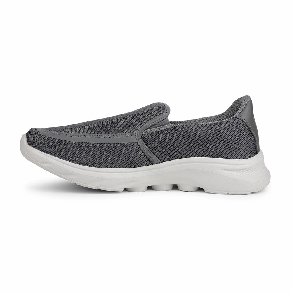 Backless Casual Shoes Leap7x Dark Grey Casual Non Lacing Shoes For Men DENIS-1 By Liberty