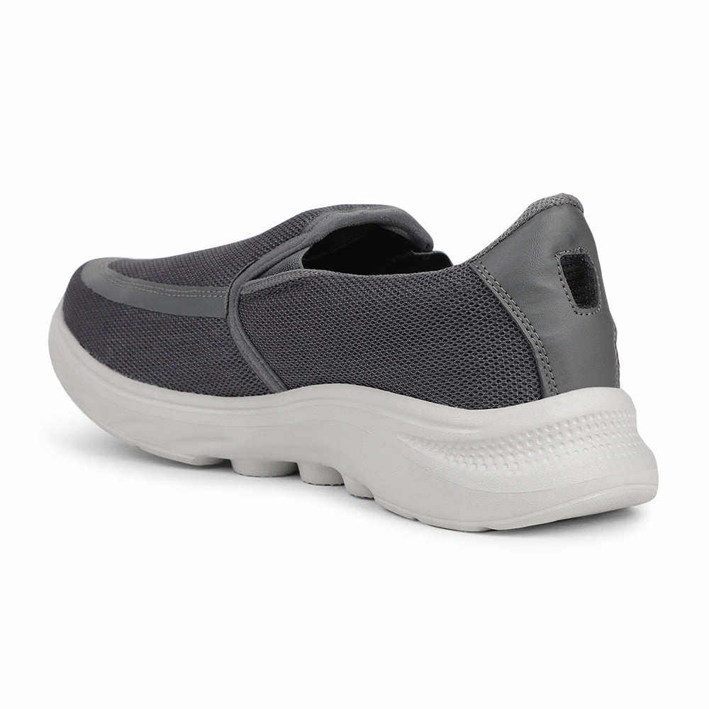 Leap7x Dark Grey Casual Non Lacing Shoes For Men DENIS-1 By Liberty Casual Formal Shoe