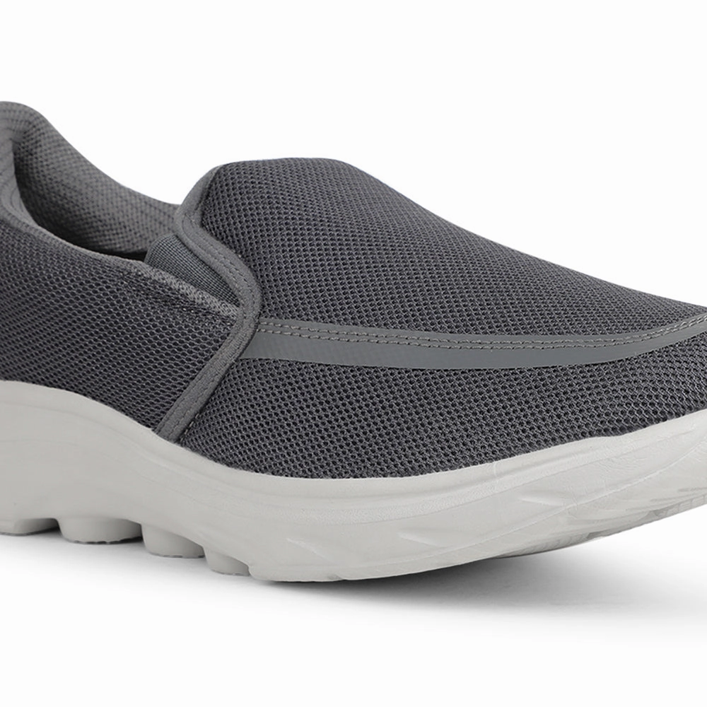 Casual Wear And Shoes Leap7x Dark Grey Casual Non Lacing Shoes For Men DENIS-1 By Liberty