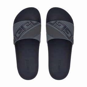 GUESS Odent Men's Slides - BLKGRY Proboscis Monkey Slippers