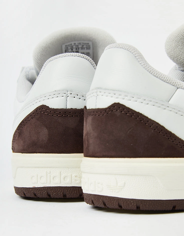 Adidas Zx Flux Primeknit Shoes adidas x Zach Saraceno Tyshawn II Skate Shoes - Crystal White/Shadow Brown/Off White