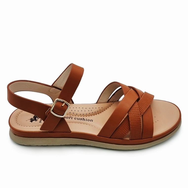 Hook and Loop Flat Sandals Printed Flat Shoes