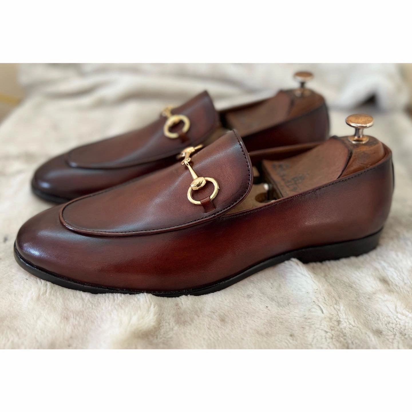 Crepe Loafers Horsebit Loafers Brown
