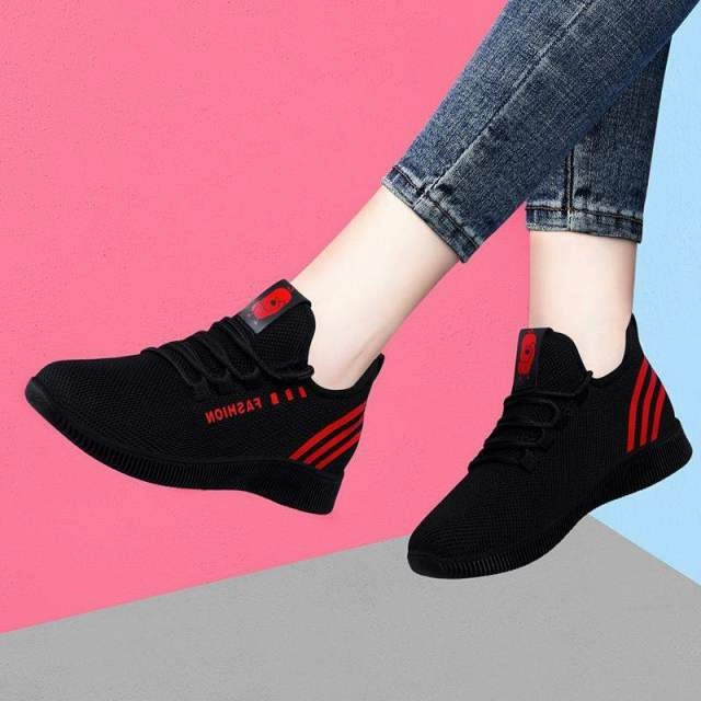 Hot Sale Women Running Shoes Air Mesh Sneakers Breathable Soft Light Woman Sport Shoes Female Walking Jogging Shoes Basket Femme Good Running Shoes For Wide Flat Feet