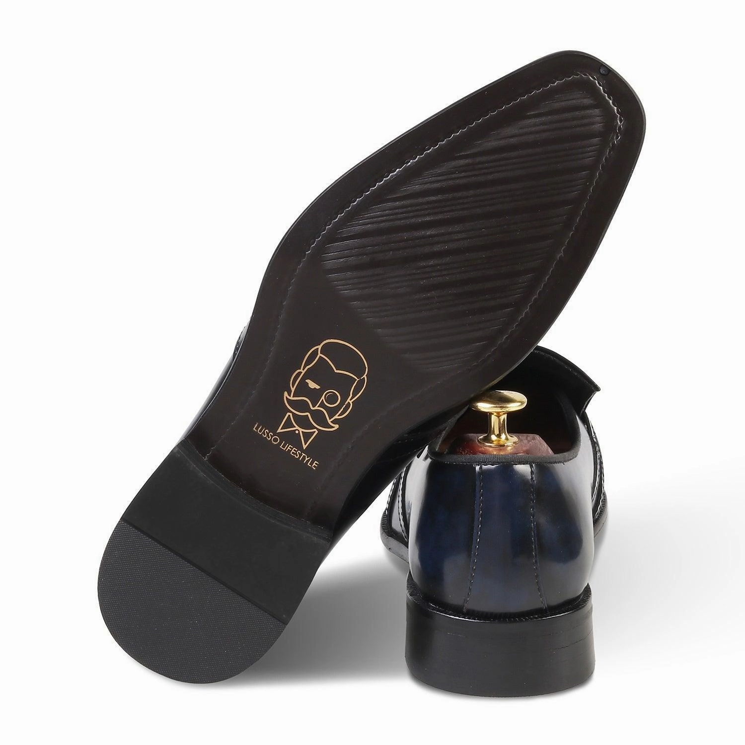 HUDSON - BLUE BRUSHOFF SLIP-ON Mk Loafers