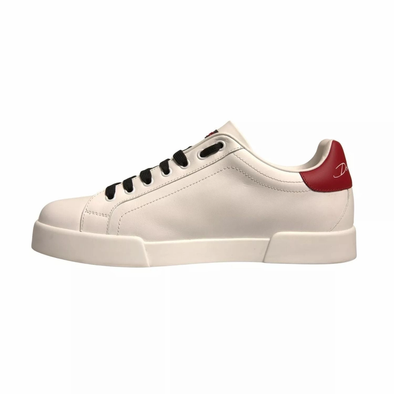 White On White Sneakers Dolce & Gabbana White Leather DG Logo Low Top Sneaker Shoes