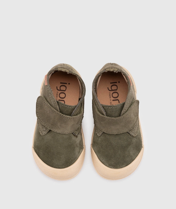 Business Casual Shoes For Walking Igor Boy's and Girl's Barefoot Tui Chukka Boots - Musgo