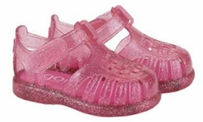Water Proof Sandals Igor Girl's Tobby Gloss Glitter Sandals - Fucsia