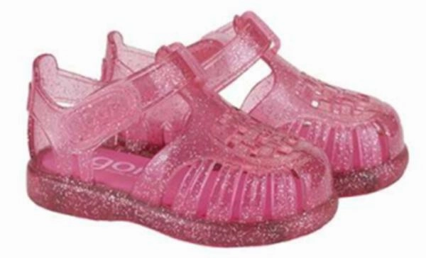 Channel Sandals Igor Girl's Tobby Gloss Glitter Sandals - Fucsia
