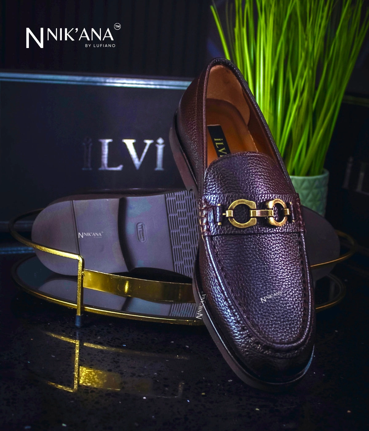 Flats Ladies Shoes iLVi017-Slip on: Brown