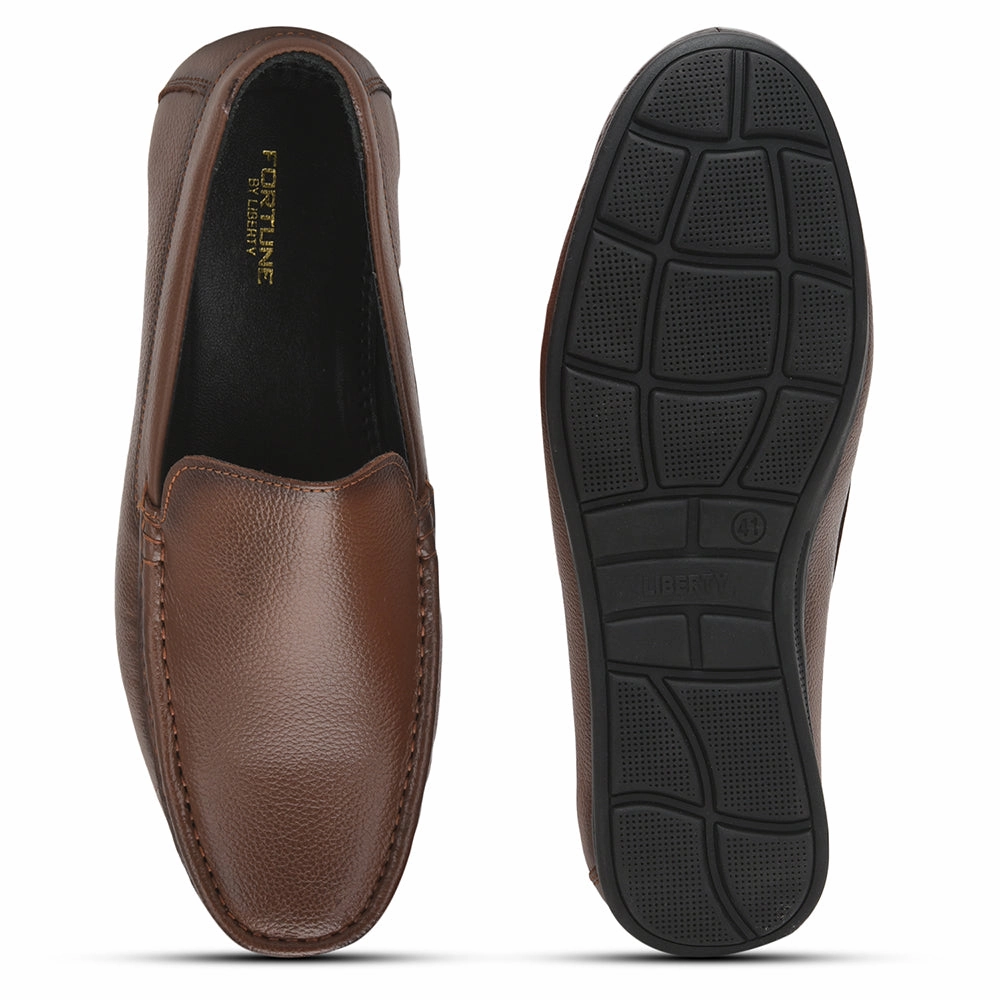 Contour Casual Spikeless Golf Shoes Fortune (Tan) Casual Loafer Shoes For Men HOL-106 By Liberty