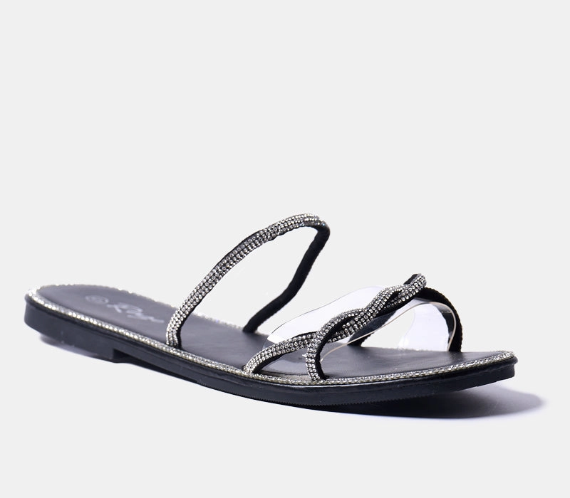 New Fashion Flat Shoes Multi-strap slider