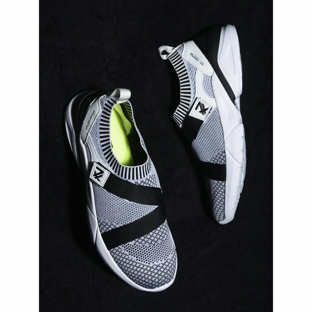 Leap7x Non Lacing White Casual Slip-on Shoes For Men BRISK-03E By Liberty Casual Stylish Shoes