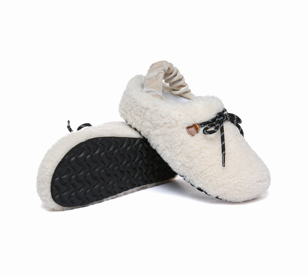 Reef Slippers Bottle Opener AUSTRALIAN SHEPHERD UGG Slippers Women Curly Sheepskin Wool Slingback Barrett