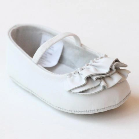 Infant Ballet Flats In Silver, Pink or White Stiletto Flat Shoes