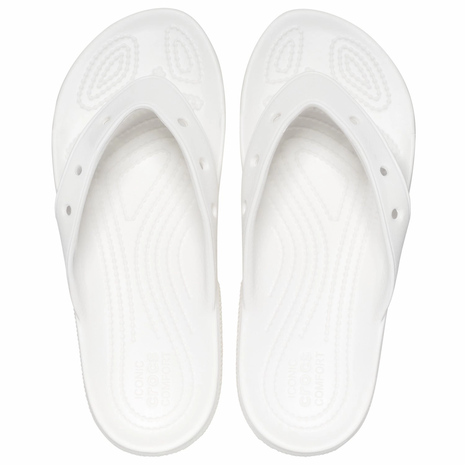 Crocs Classic Crocs Flip (207713) - White Soft Top Flip Flops