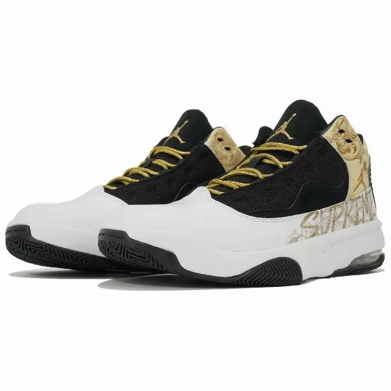 Premium Asics Running Shoes CustomizeJordan Max Aura 2 Vintage Basketball Shoes Men Mid-top Gold Sneakers shoes CK6636-107
