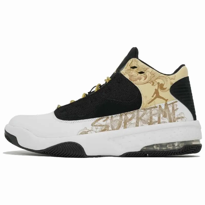 Asics Track And Field Shoes CustomizeJordan Max Aura 2 Vintage Basketball Shoes Men Mid-top Gold Sneakers shoes CK6636-107