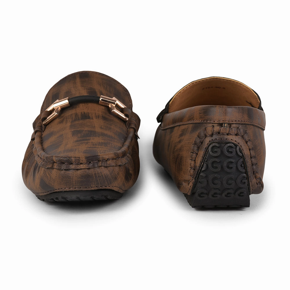 Sand Loafers Gliders (Brown) Casual Slip on Loafers Shoes For Men By Liberty